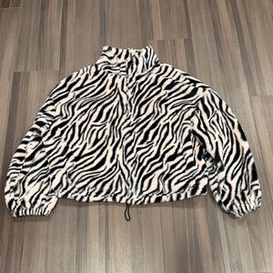 Zebra Print Fleece Jacket